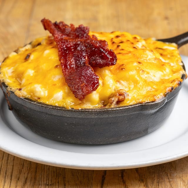 Smoked Bacon Mac & Cheese.